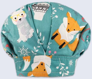 Kerst Verstelbare Scrubs Cap Voor Lang Haar Pet Shop Frosted Hoeden Bouffant Chirurgische Schoonheidssalon Bouffant M035