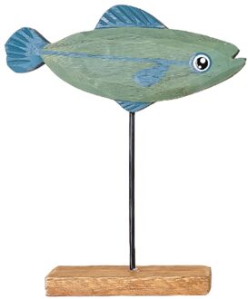 Kerst Vis Vorm Tafel Houten Craft Decor Mooie Dieren Desktop Ornament lucht-blauw