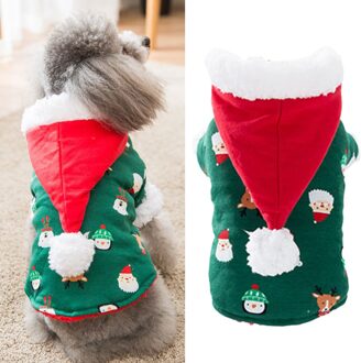 Kerst Warme Kleding Katoen Outdoor Kostuum Schattige Hooded Kleding Voor Pet Puppy Dog (Maat Xs) afbeelding 1