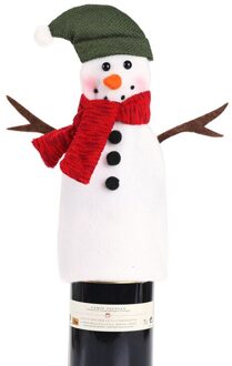 Kerst Wijn Fles Zak Santa Xmas Bier Champagne Fles Cover Xmas Festival Party Eettafel Decor Thuis Party Decor Fles Donkergrijs