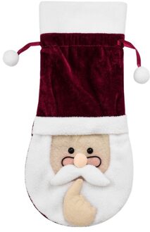 Kerst Wijn Fles Zak Santa Xmas Bier Champagne Fles Cover Xmas Festival Party Eettafel Decor Thuis Party Decor Fles licht grijs