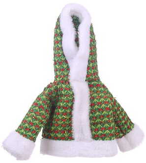 Kerst Wijnfles Cover Jaar Rode Wijn Fles Kleding Christmas Party Tafel Decoratie Bont Wijn Flessen Wrap Ornament groen