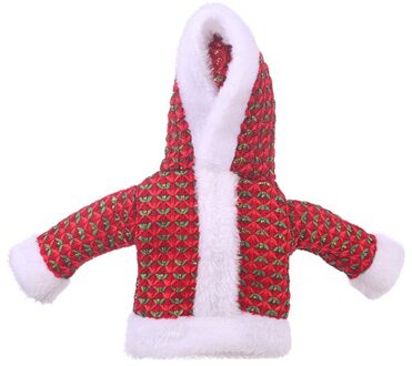 Kerst Wijnfles Cover Jaar Rode Wijn Fles Kleding Christmas Party Tafel Decoratie Bont Wijn Flessen Wrap Ornament Rood