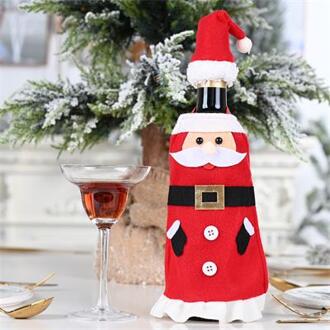 Kerst Wijnfles Cover Kerstman Sneeuwpop Champagne Fles Decoratie Jaar Kerst Decoraties voor Huis