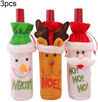 Kerst Wijnfles Cover Tassen Decoraties Wijnfles Cover Voor Xmas Party Diner Tafel Ornament