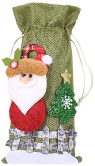 Kerst Wijnfles Cover Wijnfles Cover Linnen Fles Cover Voor Kerstversiering 01