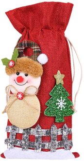 Kerst Wijnfles Cover Wijnfles Cover Linnen Fles Cover Voor Kerstversiering 02
