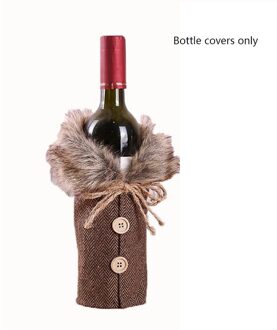 Kerst Wijnfles Covers Rode Wijn Set Kerst Jurk Rok Wijnfles Decoratie Creatieve Rode Wijn Zak B