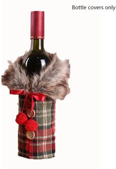 Kerst Wijnfles Covers Rode Wijn Set Kerst Jurk Rok Wijnfles Decoratie Creatieve Rode Wijn Zak