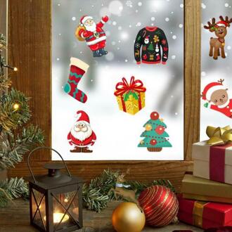 Kerst Xmas Kerstman Verwijderbare Raamstickers Art Decal Muur Home Shop Decor