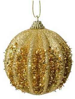 Kerstbal foam d8 cm licht goud kerst Geel