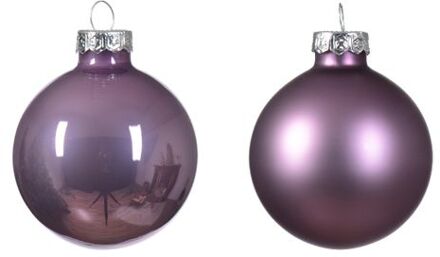 Kerstbal glas d5 cm klila ass 12st kerst Paars