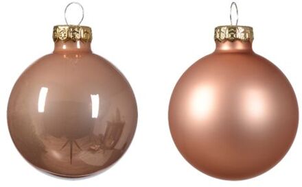 Kerstbal glas d5 cm rose ass 12st kerst Roze