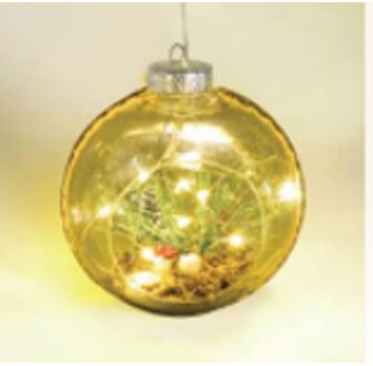 Kerstbal Led - 10 Led's - Warm Wit - 12cm - Binnen