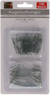 Kerstbalhaakjes - 150x - zilver - kerstballen ophangen haakjes