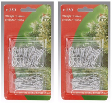 Kerstbalhaakjes - 300 stuks - Zilver - Kerstboom decoratie - Kerst versiering materiaal