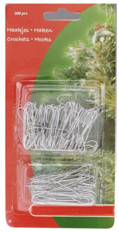 Kerstbalhaakjes - 300x st - zilver - 4 en 6 cm - kerstboom haakjes