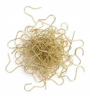 Kerstbalhaakjes - 300x stuks - goud - 3,5 cm - metaal - kerstboomhaakjes