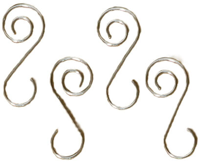 Kerstbalhaakjes - 40x st - zilver - 3.5 cm - kerstboomhaakjes