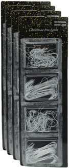 Kerstbalhaakjes - 600x - zilver - 7 en 10 cm - kerstballen ophangen haakjes