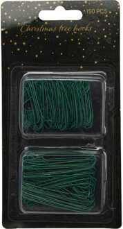 Kerstbalhaakjes/kerstboomhaakjes - 150x stuks - groen - 3,5 en 6 cm