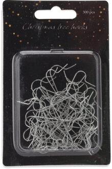 Kerstbalhaakjes/kerstboomhaakjes - 300x stuks - zilver - 3,5