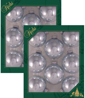 kerstballen - 16x st - hawaii blauw - D7 cm - glas - glans - luxe kerstversiering