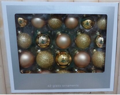 Kerstballen glas goud