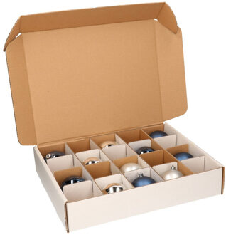 Kerstballen opbergen opbergbox voor 20 kerstballen van 8 cm Wit
