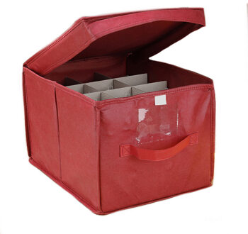 Kerstballen opruimen/opbergen opbergbox voor 24 kerstballen 30 x 39 cm