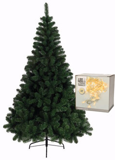 Kerstboom 240 cm incl. kerstverlichting lichtsnoer warm wit