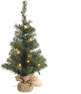 Kerstboom 90cm met LED verlichting Groen