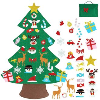 Kerstboom Decoratie Kinderen Handgemaakte Diy Drie-Dimensionale Vilt Doek Ornamenten Thuis Jaar Grappig Speelgoed