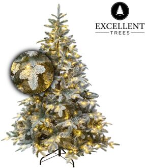 Kerstboom Excellent Trees® LED Otta 180 cm met 320 lampjes Groen, Wit