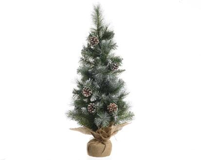 Kerstboom frosted 60cm met deco Groen