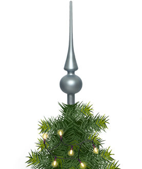Kerstboom glazen piek lichtblauw mat 26 cm
