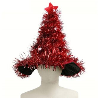 Kerstboom Hoed Op Hoofdband Kerst Xmas Party Kerstman Kostuum Hoed Decoraties Hoofddeksels rood