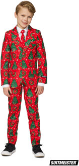 Kerstboom maatpak kind rood Rood - Zalm