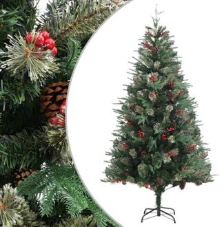 Kerstboom met dennenappels 195 cm PVC en PE groen