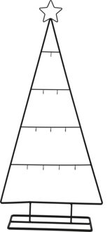 Kerstboom Metaal 35x77cm Zwart