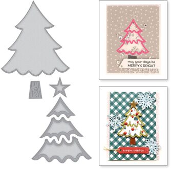 Kerstboom Metalen Stansmessen Diy Plakboek Card Embossing Ambachten Decor Multifunctionele P666 christmas tree