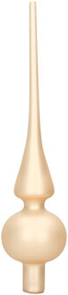 kerstboom piek - champagne - 26 cm - glas - kerstboompieken Champagnekleurig