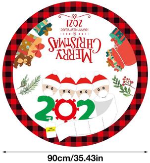 Kerstboom Rok Ornament 35-In Diameter Kerstboom Bodem Decoratie Geborsteld Doek Stof Stickers Kerstboom Rok