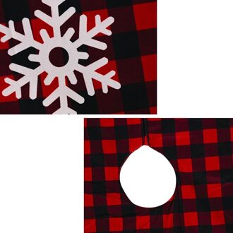 Kerstboom Rok Plaid Sneeuwvlok Ornament Tapijt Vloermat Base Cover Decor