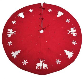 Kerstboom Rok Rode Mat Non-Woven Kerst Versiering Rokken Voor Home Party Levert Gereedschap