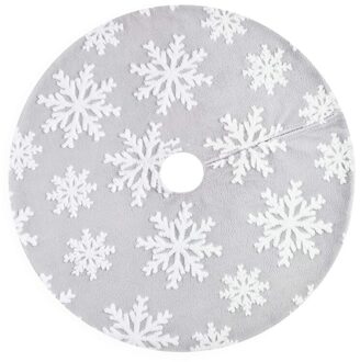 Kerstboom Rok, Xmas Boom Mat Rokken, pluche Sneeuw Vlok Boom Rok Voor Xmas Party & Jaar Decoratie, 90 Cm
