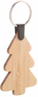 Kerstboom sleutelhanger Hout
