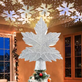 Kerstboom Top Licht Ster Sneeuwvlok Vorm Kerstboom Top Licht Projectie Lamp Led Boom Top Ster Projectie Lamp