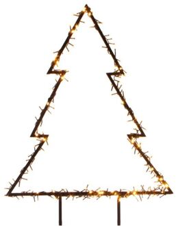 Kerstboom Tuinsteker - LED - L53 x H75 cm - Warm Wit