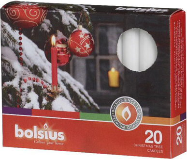 Kerstboomkaarsjes, Doos 20 Wit